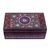 Lacquered wood box, 'Crimson Bower' - Handcrafted Red Decorative Floral Thai Lacquered Wood Box