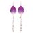 Ohrhänger mit Orchideenblüten - Echte Orchideenblüten-Ohrhänger an silbernen Haken