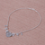 Silver pendant necklace, 'Heart Garden' - 950 Silver Heart Necklace Garden Charm