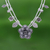 Silver pendant necklace, 'Karen Daisy' - Silver Flower Two Strand Charm Necklace (image 2) thumbail