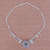 Silver pendant necklace, 'Karen Daisy' - Silver Flower Two Strand Charm Necklace (image 2b) thumbail