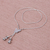 Collar lazo de plata - collar de lazo con colgante de mariposa de plata 950