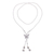 Silver lariat necklace, 'Butterfly Passion' - 950 Silver Butterfly Pendant Lariat Necklace (image 2e) thumbail
