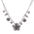 Silver pendant necklace, 'Seeds of Love' - Silver Flower Two Strand Charm Necklace