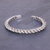 Sterling silver cuff bracelet, 'Midnight Unity' - Sterling Silver Cuff Bracelet Linked Chain Motif thumbail