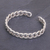 Sterling silver cuff bracelet, 'Stamped Spiral' - Sterling Silver Cuff Bracelet Linked Chain Motif (image 2b) thumbail