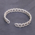 Sterling silver cuff bracelet, 'Stamped Spiral' - Sterling Silver Cuff Bracelet Linked Chain Motif (image 2d) thumbail