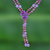 Cultured pearl and amethyst beaded choker, 'Summer Nights' - Beaded Cultured Pearl and Amethyst Choker thumbail