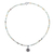 Silver and quartz pendant choker, 'Chiang Mai Cross' - Multicolored Quartz Cross Pendant Choker