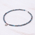 Jasper and garnet pendant necklace, 'Spiral Earth' - Jasper and Garnet Beaded Necklace with 950 Silver Pendant