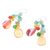 Multi-gemstone dangle earrings, 'Candy Mood' - Multi-gemstone Dangle Earrings on Sterling Silver Hooks