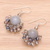 Agate and cultured pearl dangle earrings, 'Vivid Dream in Grey' - Grey Agate and Cultured Pearl Dangle Earrings (image 2b) thumbail
