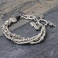Featured review for Silver beaded bracelet, Karen Celebration