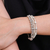 Silver beaded bracelet, 'Karen Celebration' - Karen Hill Tribe 950 Silver Beaded Bracelet (image 2d) thumbail