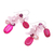 Rose quartz and cultured pearl dangle earrings, 'Magenta Balloon' - Rose Quartz Freshwater Pearl Dangle Earrings (image 2c) thumbail