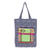 Cotton tote bag, 'Hmong Vibrancy' - Hmong Cotton Tote Bag with Zippered Patch Pocket