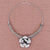 Silver pendant necklace, 'Karen Blossom' - Karen Hill Tribe Silver Beaded Pendant Necklace Flower (image 2b) thumbail