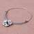 Silver pendant necklace, 'Karen Blossom' - Karen Hill Tribe Silver Beaded Pendant Necklace Flower (image 2c) thumbail