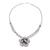 Silver pendant necklace, 'Karen Blossom' - Karen Hill Tribe Silver Beaded Pendant Necklace Flower