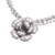 Silver pendant necklace, 'Karen Blossom' - Karen Hill Tribe Silver Beaded Pendant Necklace Flower (image 2f) thumbail