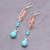 Rhodium-plated quartz beaded dangle earrings, 'Chiang Rai Glitter' - Multi-Gemstone Beaded Dangle Earrings (image 2b) thumbail