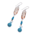 Rhodium-plated quartz beaded dangle earrings, 'Chiang Rai Glitter' - Multi-Gemstone Beaded Dangle Earrings (image 2c) thumbail