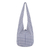 Cotton hobo shoulder bag, 'Sweet Indigo' - Blue and White Cotton Hobo Handbag