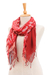 Cotton scarves, 'Warmth of Love' (pair) - Pair of Cotton Scarves in Shades of Pink (image 2b) thumbail
