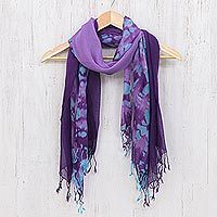 Cotton scarves, Sky of Love (pair)