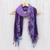 Cotton scarves, 'Sky of Love' (pair) - Pair of Cotton Scarves in Shades of Blue (image 2) thumbail