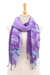 Cotton scarves, 'Sky of Love' (pair) - Pair of Cotton Scarves in Shades of Blue thumbail
