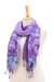 Cotton scarves, 'Sky of Love' (pair) - Pair of Cotton Scarves in Shades of Blue (image 2b) thumbail
