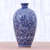 Keramikvase - Von Hand gefertigte blaue Keramikvase