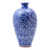 Ceramic vase, 'Blue Flora' - Artisan Made Blue Ceramic Vase (image 2d) thumbail