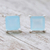 Chalcedony stud earrings, 'Good Luck Charm in Blue' - Thai Hand Made Sterling Silver Chalcedony Stud Earrings (image 2) thumbail