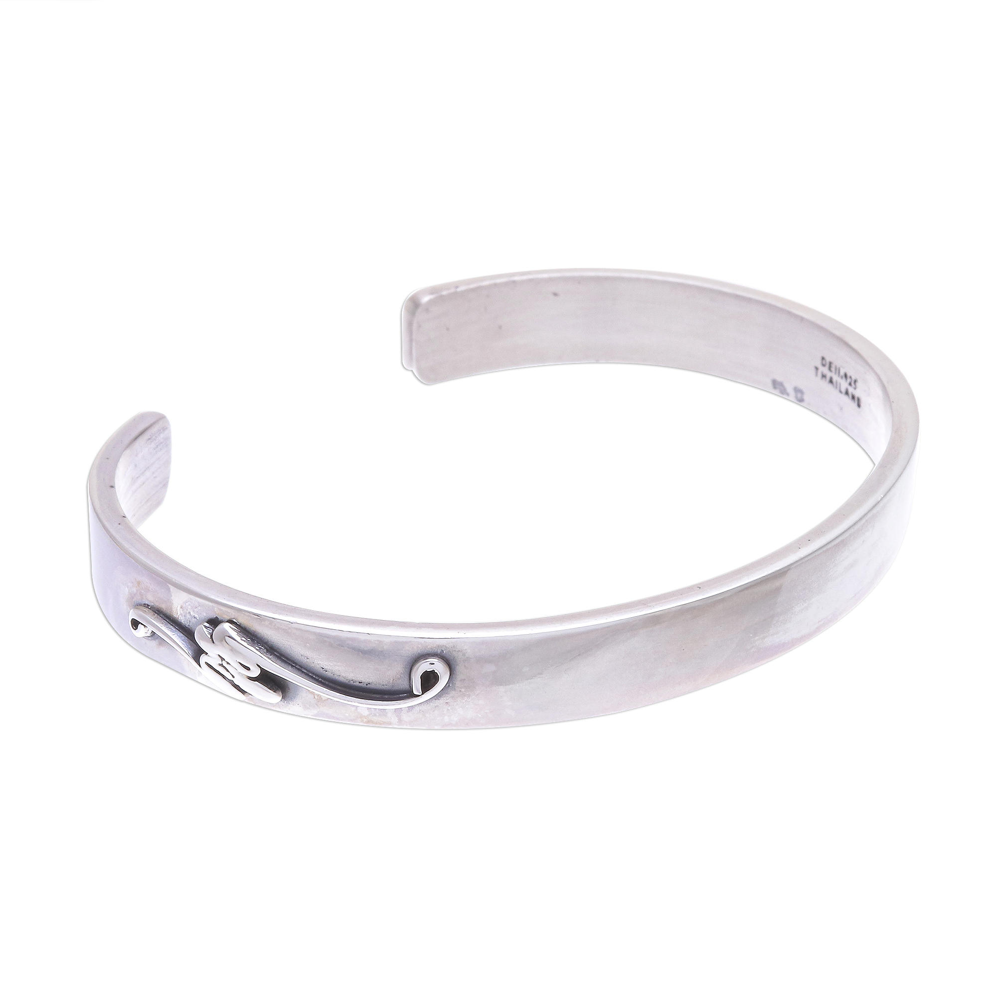 Sterling Silver Plain Cuff bracelet. Flat Cuff Bangle for Men. High  Polished Silver Cuff. Mens Cuff Bracelet. Solid Sterling Silver 925 Smooth  cuff