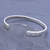 Sterling silver Unity Bracelet, 'Living In Unity' - Slender Thai Unity Bracelet Cuff Crafted of Sterling Silver (image 2b) thumbail