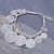 Silver beaded charm bracelet, 'Solar Labyrinth' - Spiral Charm Karen Silver Beaded Bracelet thumbail