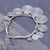 Silver beaded charm bracelet, 'Solar Labyrinth' - Spiral Charm Karen Silver Beaded Bracelet (image 2b) thumbail