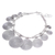 Silver beaded charm bracelet, 'Solar Labyrinth' - Spiral Charm Karen Silver Beaded Bracelet