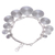 Silver beaded charm bracelet, 'Solar Labyrinth' - Spiral Charm Karen Silver Beaded Bracelet (image 2d) thumbail