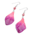 Orchid petal dangle earrings, 'Forever Orchid in Fuchsia' - Fuchsia Orchid Petal Earrings (image 2c) thumbail