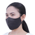 Linen blend face masks, 'Cool Black' (pair) - Pair of Black and Grey Reusable Linen Blend Face Masks (image 2c) thumbail