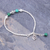 Sterling silver beaded bracelet, 'Flora Bead in Turquoise' - Sterling Silver Reconstituted Turquoise Beaded Bracelet