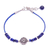 Lapis lazuli beaded bracelet, 'In Bloom in Blue' - Sterling and Karen Silver Lapis Lazuli Beaded Bracelet (image 2a) thumbail
