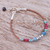 Agate and quartz beaded cord bracelet, 'Wonder' - Agate and Quartz Beaded Cord Bracelet with Sterling Silver