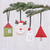 Baumwoll-Ornament-Set, (4er-Set) - Handgefertigte verschiedene Weihnachtsornamente (4er-Set)