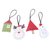Baumwoll-Ornament-Set, (4er-Set) - Handgefertigte verschiedene Weihnachtsornamente (4er-Set)