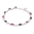 Tourmaline link bracelet, 'Pastel Charm' - Bezel Set Tourmaline Link Bracelet