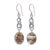Labradorite and blue topaz dangle earrings, 'Asterism in Blue-Grey' - Labradorite and Blue Topaz Dangle Earrings from Thailand